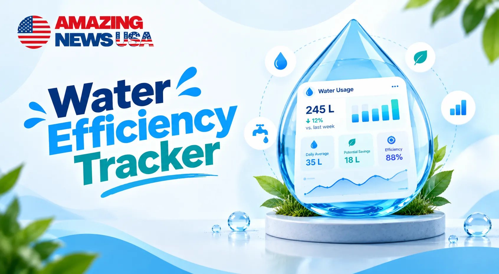 Time Saving Water Efficiency Tracker | Daily Life Calculators