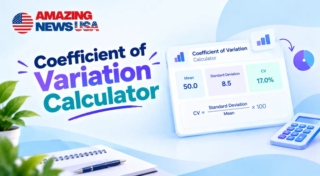 Coefficient of Variation Calculator by amazingnewsusa.com